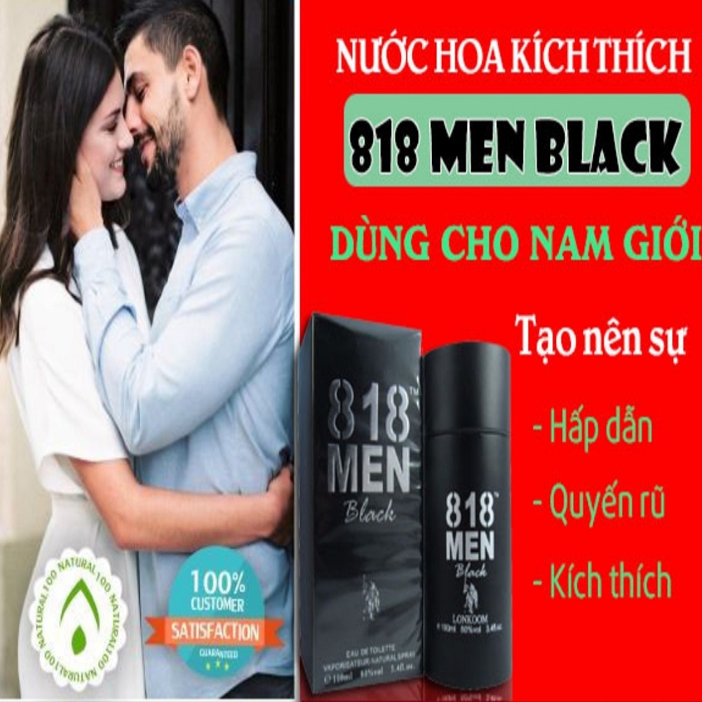 Nước hoa kích thích bẫy tình nữ 818 Men Black – NH323 | nước hoa tình yêu thuốc kích dục dạng xịt