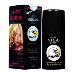 Chai xịt Viga 50000 là sản phẩm xịt chống xuất tinh sớm đến từ Đức. Sản phẩm giúp kiểm soát xuất tinh theo ý muốn, cải thiện chức năng sinh lý, mang lại cho nam giới đời sống tình dục viên mãn và tràn đầy năng lượng.  Xịt Chống Xuất Tinh Sớm Super Viga Spray 50000 có chứa lidocain nhưng nồng độ cao hơn (1g) giúp gây tê tạm thời đầu dương vật Super Viga Spray 50000 Xịt Chống Xuất Tinh Sớm giúp tăng cương cứng và kéo dài thời gian quan hệ.