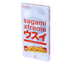 Bao cao su Sagami Xtreme Super Thin chất lượng cao. nhà sản xuất bao cao su đầu tiên tại Nhật Bản. Thiết kế siêu mỏng giúp tạo cảm giác chân thật khi quan hệ, tăng khoái cảm, xúc tác cho cuộc yêu thêm nồng nàn. Được làm bằng những nguyên liệu đã được kiểm định rõ ràng. Bao cao su Sagami Xtreme Super Thin không gây dị ứng và không có mùi khó chịu khi sử dụng. Độ bền cao và độ đàn hồi tốt nên bạn có thể tự tin sử dụng mà không lo bị rách. Được nhiều cặp vợ chồng trẻ tin tưởng và sử dụng, sản phẩm Sagami Xtreme Superthin đã có uy tín trên thị trường và được sản xuất bởi các nhà máy đủ tiêu chuẩn, có bề dày lịch sử.